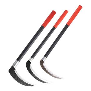 德国精工高锰钢手工锻打户外镰刀割草刀砍割两用钓鱼长杆老式农用