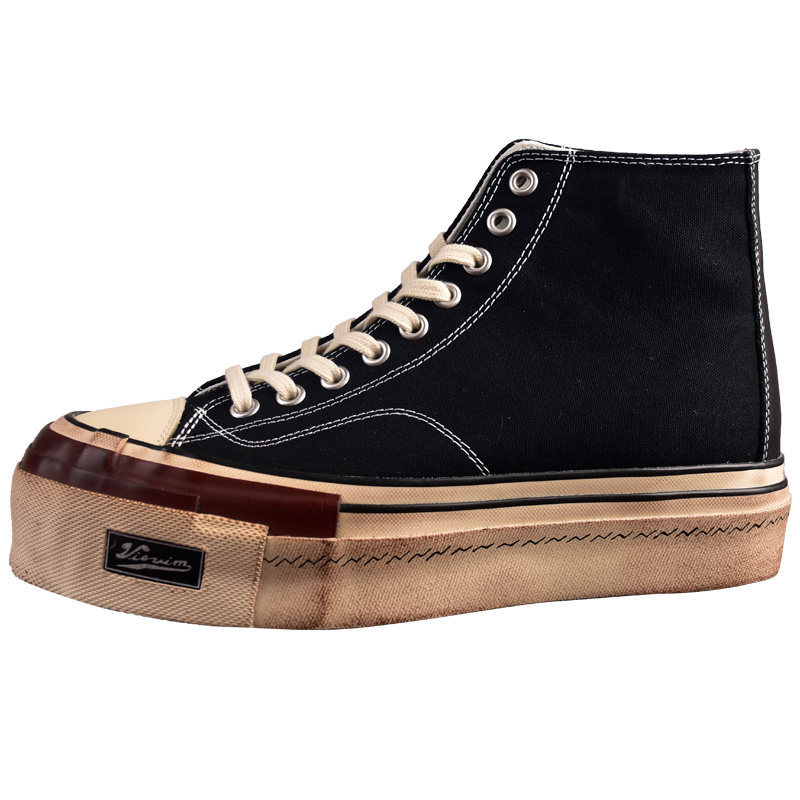 visvim cantq skagway2025年夏季厚底内增高复古做旧高帮帆布鞋男