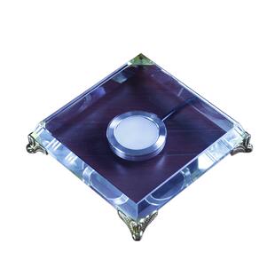 发光底座水晶摆件托底插电七彩白光定色客厅书房书桌玄关佛像托底