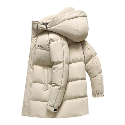 雪中飞中长款加厚连帽羽绒服