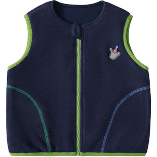 MQDmini童装儿童马甲男童加绒背心2025新款秋冬女童保暖坎肩外套