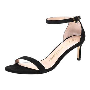 Stuart Weitzman 女士一字带高跟凉鞋 NUNAKEDSTRAIGHT 60
