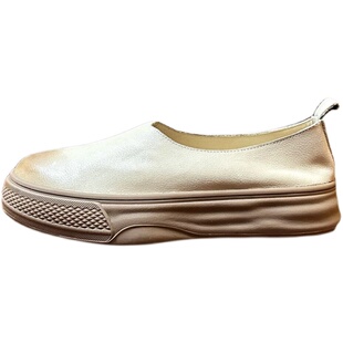 烁掌柜自制款复古文艺手工擦色真皮女鞋头层牛皮松糕厚底圆头单鞋