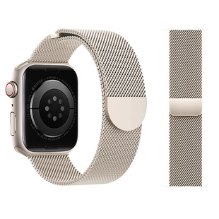 适用apple watch11/10表带iwatch9/87/6/5/4/3代se/s5/s4不锈钢s10金属苹果s7磁吸男女款s11手表带智能S6配件