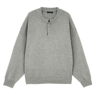 纯色亨利领毛衣打底衫