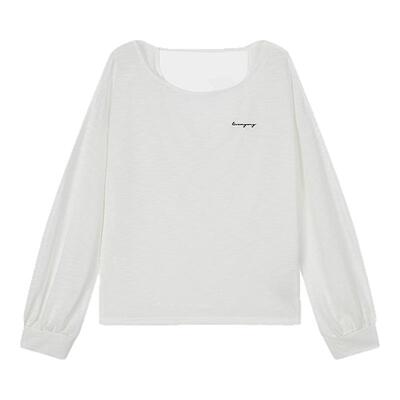 MOUSSY 2026夏季新品慵懒通勤风简约纯色长袖T恤女028JSA90-1087