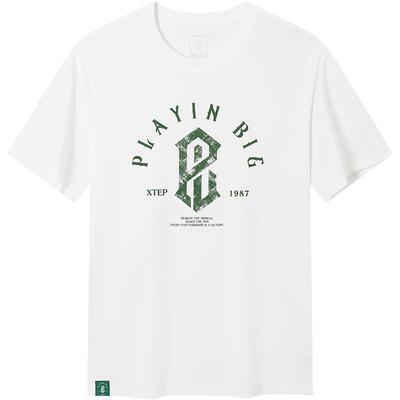 特步篮球T恤男2026年夏季新款运动服透气休闲短袖男974229010290
