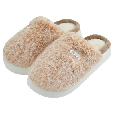 洁丽雅棉拖鞋女士秋冬2025新款家居室内防滑保暖毛毛绒棉拖鞋男士