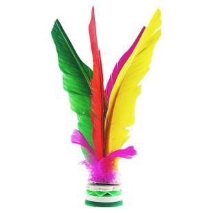 毽子小学生毽球儿童成人中老年运动健身比赛专用彩色鹅毛键子花毽