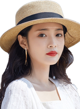 草帽女夏遮阳帽防晒防紫外线时尚