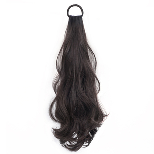 假发马尾辫子女气质慵懒卷发马尾仿真发绑带式皮筋低扎自然假马尾