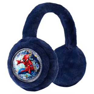迪士尼冬蜘蛛侠耳罩男童儿童加厚保暖护耳加绒防寒男孩可折叠耳套