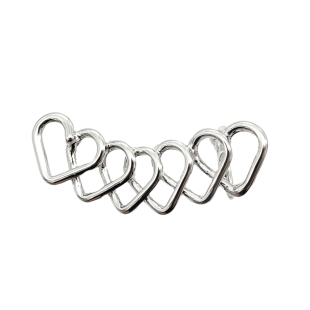 左耳爱心环扣耳环简约冷淡风高级感耳钉2022年新款潮百搭甜酸耳饰