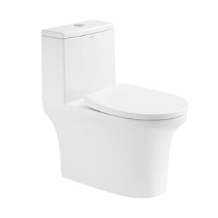 法恩莎卫浴新款家用马桶小户型短款缓降劲旋虹吸式坐便器FB16212