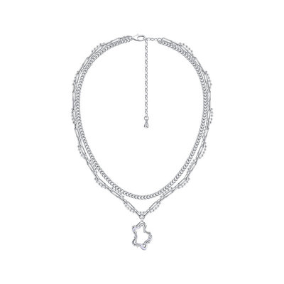 三倍微醺珠绕桃花双层项链小众