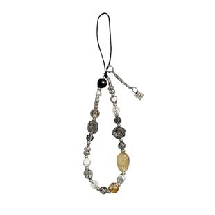 虞书欣同款手机挂绳幸运山茶花短款串珠手机壳挂链女ins小众挂饰