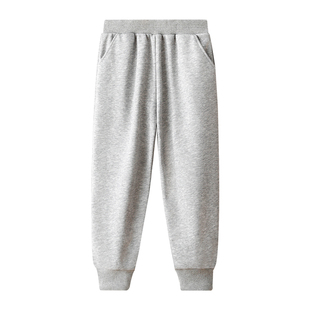 红豆儿童裤子秋冬2025新款运动裤男童卫裤女童春秋束脚裤加绒厚PC