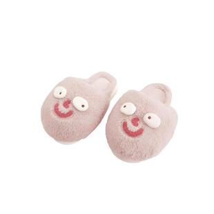 云朵工厂种子毛绒大头棉拖秋冬可爱加厚保暖室内家居拖鞋露跟款