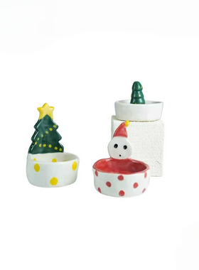 辰天陶瓷创意卡通圣诞树摆件定制