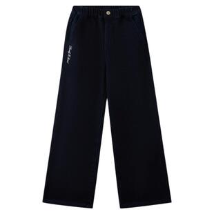 【加厚】eland kids衣恋童装女童裤子25年秋冬新品刺绣直筒牛仔裤