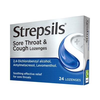 Strepsils使立消进口润喉糖护嗓缓解喉痛咳嗽舒缓咽喉薄荷糖24粒