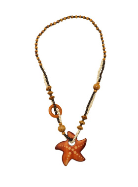 波西米亚花朵海星吊坠项链女