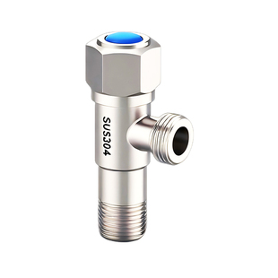 全铜三角阀304不锈钢角阀加厚通用阀门冷热水开关八字阀家用三通