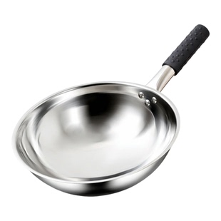 瑞安传家锅304加厚不锈钢食品级无涂层不粘锅家用炒菜锅传家锅