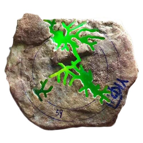 天然缅甸翡翠原石手镯毛料冰种飘花紫罗兰帝王绿玉石吊坠镯子定制