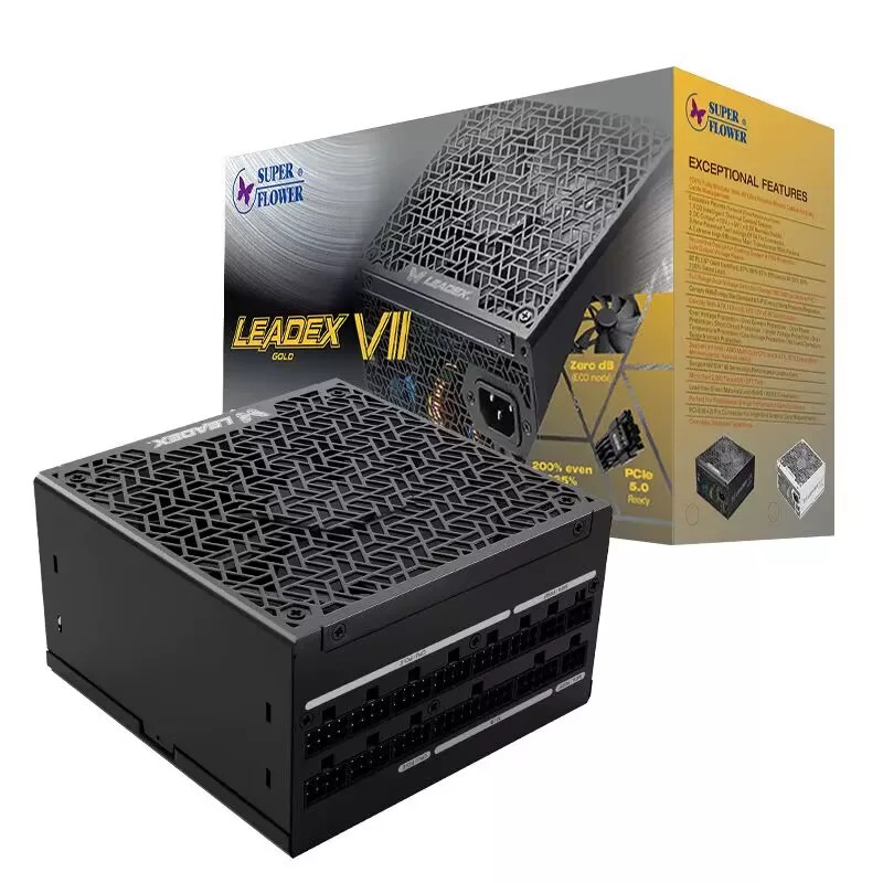 振华LEADEX VIIG1000W黑金牌全模组ATX3.1台式主机台式机电脑电源