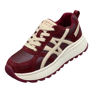 韩版厚底老爹鞋女2025秋季新款高级感时尚拼接学院风休闲阿甘鞋子