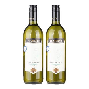 澳洲原瓶进口Hardys夏迪密语霞多丽干白葡萄酒750ml双支装正品