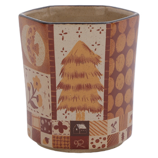 鹿谷川咖啡杯下午茶拿铁手握杯复古粗陶果汁杯水杯艺术感陶瓷杯子