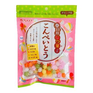 日本金平糖春日井彩色什锦糖星星糖水果味硬糖软糖彩球糖进口零食