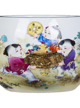 景德镇陶瓷聚宝盆招财摆件