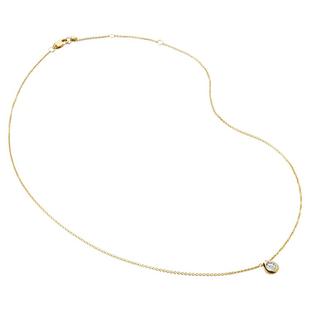 Monica Vinader莫妮卡项链经典梨形培育钻石项链925银镶嵌超闪女