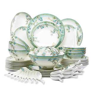 玛戈隆特西湖盛宴骨瓷餐具套装家用高级感碗盘碗碟乔迁礼物成套