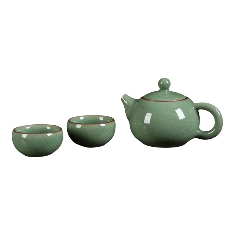 龙泉青瓷西施壶一壶功夫茶具套装