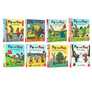 【自营】英文原版 Pip and Posy 波西和皮普系列 纸板书 8册合售 朱莉娅.唐纳森 Axel Scheffler 儿童图画故事绘本 幼儿英语启蒙
