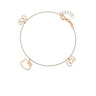 周生生三丽鸥家族Hello Kitty镂空手链18K玫瑰金饰品88465B