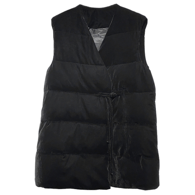 复古百搭宽松真丝丝绒棉马甲女潮