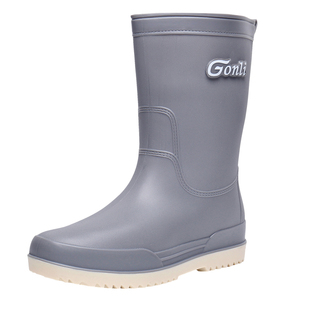 雨鞋女款成人时尚中筒雨靴加绒保暖水鞋女防水防滑洗车鞋厨房胶鞋