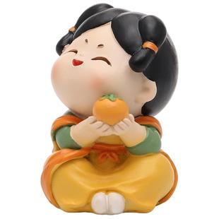 唐小圆系列唐仕女摆件可爱治愈装饰品办公室工位桌面送生日礼物女