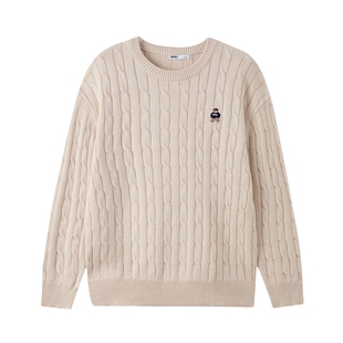 【WOODIE系列】SPAO26年春季新品男女同款跨年氛围穿搭绞花纹毛衣