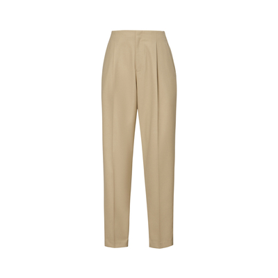 LESS夏季绵羊毛裤子女简约休闲高腰锥形长款西装裤2N4E13010