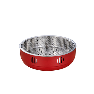 不锈钢烤肉炉圆形商用木炭烧烤炉具家用户外便携式烤串炉子煮茶炉