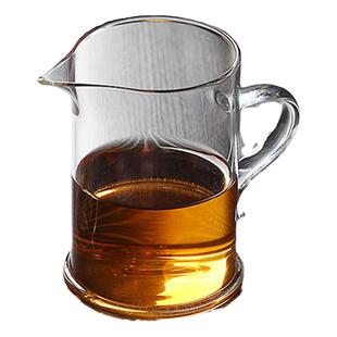 公道杯玻璃带手柄加厚耐热耐高温侧把高档日式小号功夫茶海分茶器