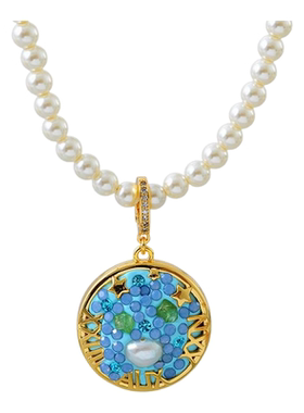 2025新款年天然巴洛克项链微镶高级感双子座气质百搭珍珠项链