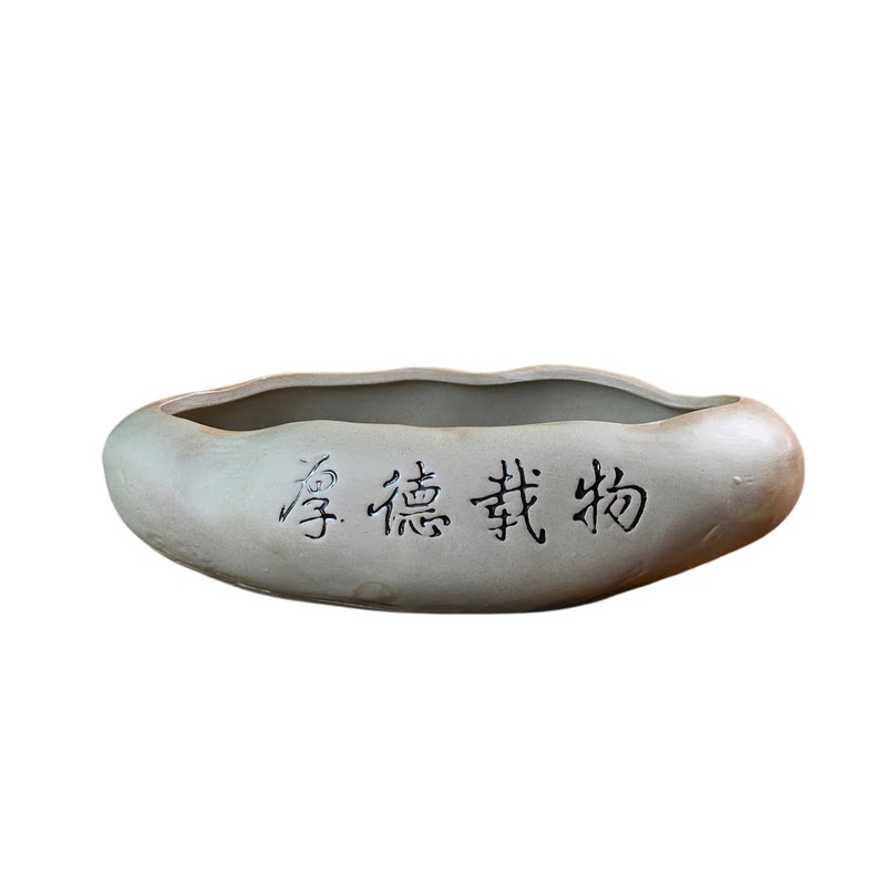 盆景盆粗陶花盆陶瓷大号仿石造型花盆