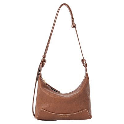 VH女包欣冉hobo小包春夏轻奢真牛皮植鞣通勤白色小包斜挎包单肩包